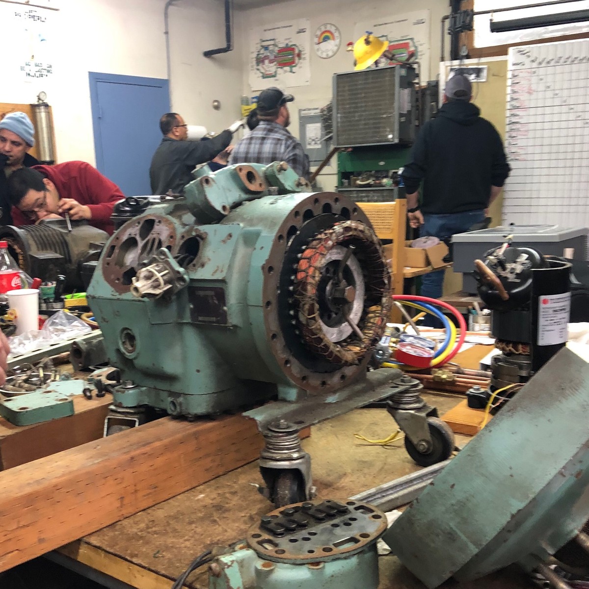 Wide facility overview of the HVAC training school